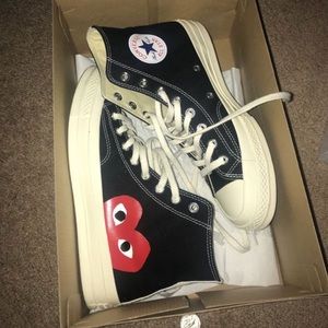 Black COMME Des Garçons size 7 in men 9 in women’s